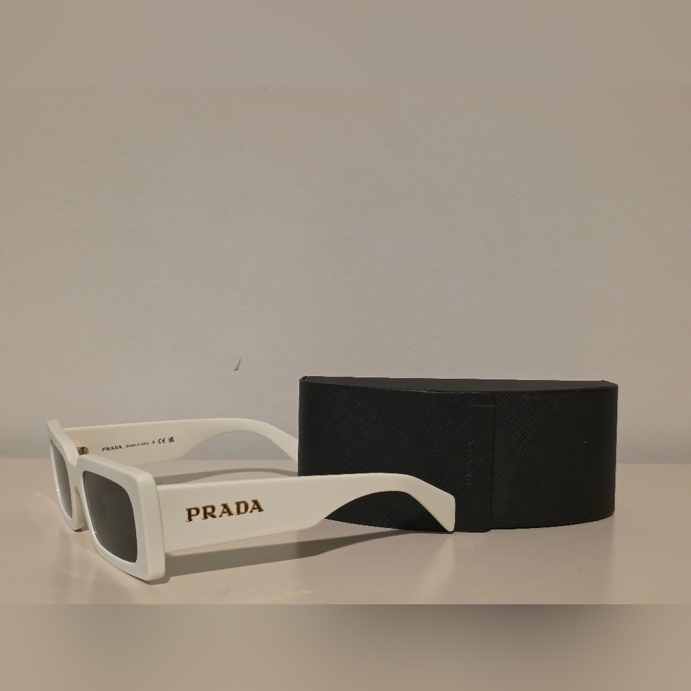 Prada White and Black Sunglasses